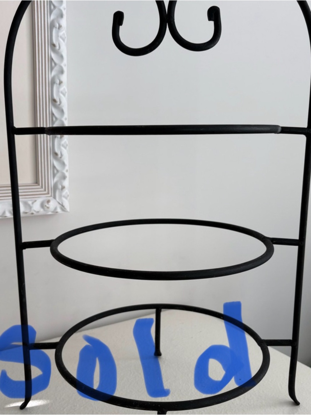 SOLD SOLD SOLD SOLD
Henn Wrought Iron Triple Entertainment Stand.